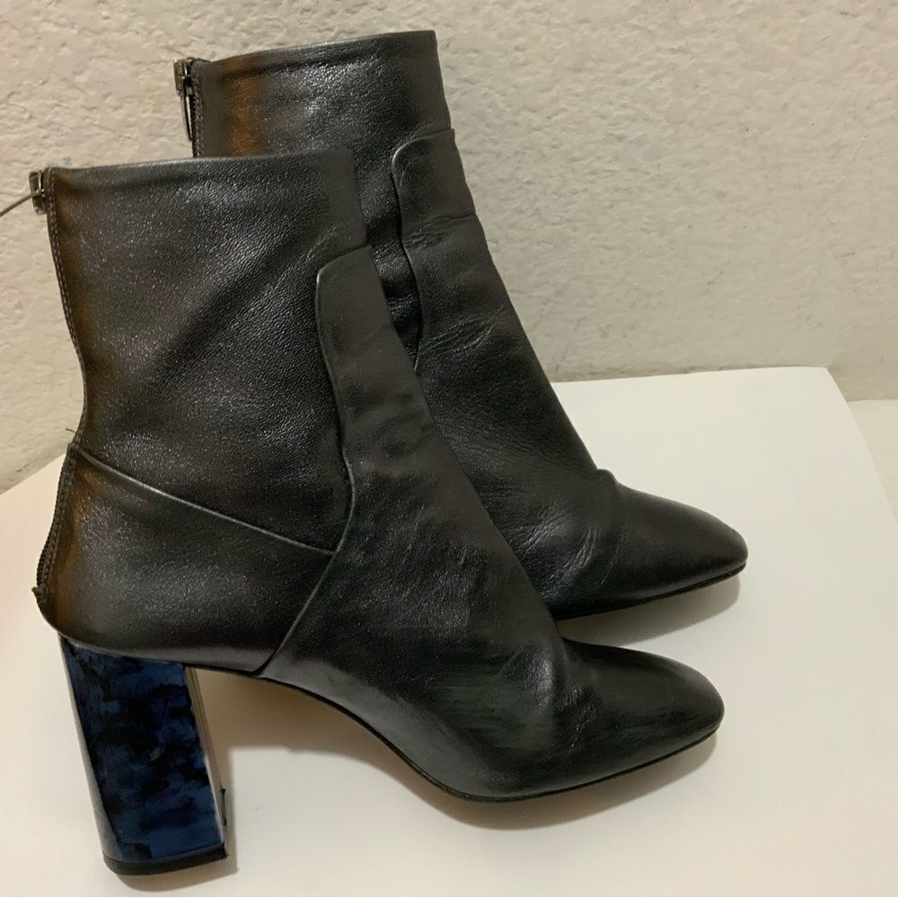 Cross Walk Women's Spain  Ankle Boots  EUR 37 back zip gray blue heels